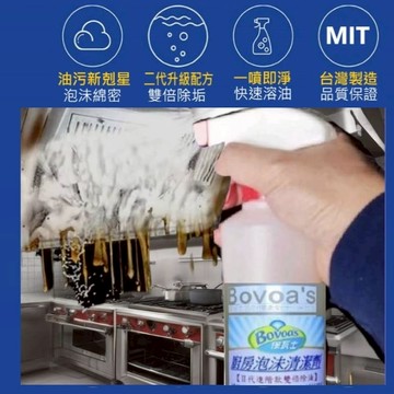 泡沫清潔劑 清潔劑 廚房清潔劑 480g 萬用清潔劑 強效版 油污淨 除油 除油劑 除油靈 廚房清潔 廚房除油劑 去油污