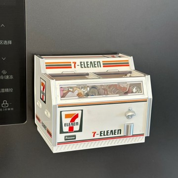 嚴選好物🚚爆款711微縮臥式小冰櫃冰箱貼可開燈迷你冰箱家飾軟裝搭配套裝