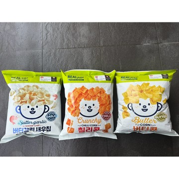 現貨 特價 我最便宜🉐韓國🇰🇷 Real Price奶油玉米片 Real Price 奶蒜蝦片 辣味玉米片