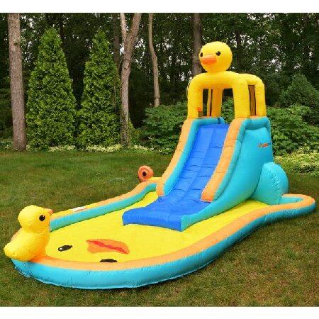 Bounceland Ducky Splash Water Slide with Pool, 16.2 ft L x 10 ft W x 8.6 ft H, UL Strong Blower Included, Splash Pool, Safe Climbing Wall, 7.38 ft Fun