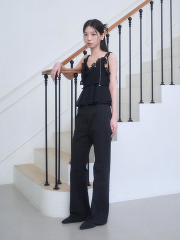 STANDARD COTTON PANTS-BLACK