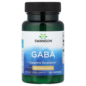 Swanson Vitamins, GABA，250 毫克，60 粒膠囊
