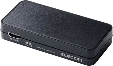 ELECOM ASC-HDAV121BK HDMI音訊分離器 4K/60Hz 光纖數位/3.5mm類比輸出 PS5 Switch相容