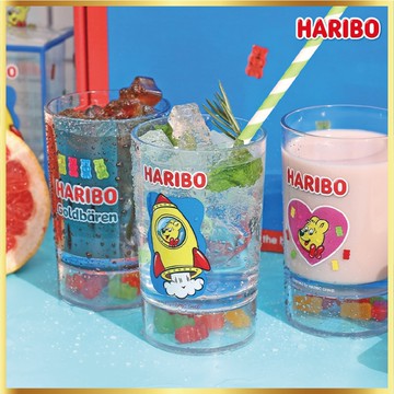 HARIBO Goldbears 透明杯 200ml | 6 種設計 | 帶移動人偶的無 BPA 雙層杯