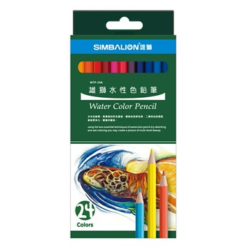 雄獅 WTP-24A 水性彩色鉛筆 (紙盒) (24色)【APP滿額下單10%點數(單一帳號最高5000點)】1/31止