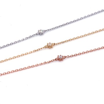 【BRILLMOND】鑽石手鏈18K金六爪三色選(天然真鑽 三色選)