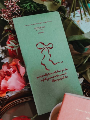 手工活版線裝長型筆記本(半空白半橫線) - Q.品質