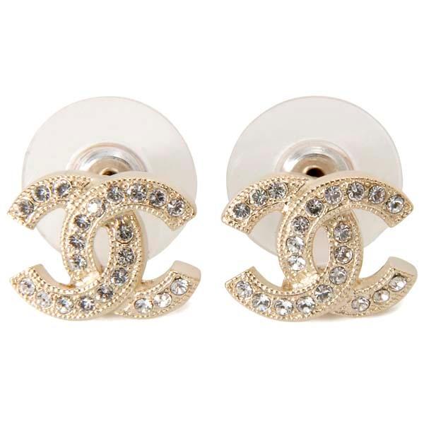 シャネル CHANEL ピアス レディース ゴールド×ホワイト A88429