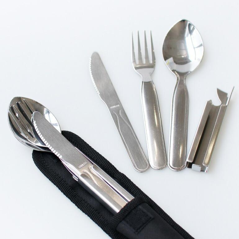 カトラリーセット アウトドア キャンプ おしゃれ ケース付き DETAIL ディテール HOBO CUTLERY SET