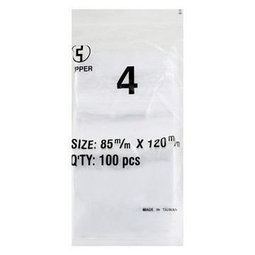 透明85mm*120mm*0.04pe夾鏈袋 無紅線4號袋 100入/包  10入  100入  85 x 120mm  10包