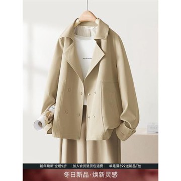 IHIMI海謐春秋短款風衣女2025秋季新款爆款秋裝小個子超火薄外套