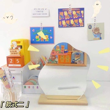 🌷限時下殺🌷8實拍影片 ins雲朵化妝鏡 雲朵鏡子 不規則鏡子 不規則化妝鏡 壓克力鏡子桌麵鏡子異形鏡