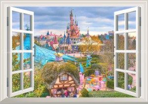 絵画風 壁紙ポスター ディズニーランド パリ 景色 窓仕様 Dnlp 006ma2 版 594mm 4mm 通販 Lineポイント最大1 0 Get Lineショッピング
