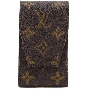 [日本直送] 路易威登 LOUIS VUITTON Etui 香菸盒 M63024 Monogram 帆布 棕色 MI0916 [二手]