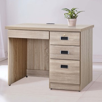 Homelike 喜家居3.5尺附插座書桌-梧桐色(2147)-104x57x78.5cm