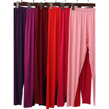 中老年女士秋褲老年人加肥加大200斤媽媽薄款莫代爾打底褲家居褲