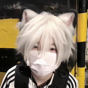 【台灣有貨】實拍 新款純白少年感短直發可愛奶狗日系長劉海學生碎蓋頭動漫dk白毛控