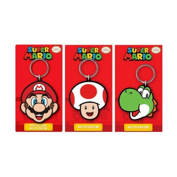 【任天堂】超級瑪利歐 橡膠鑰匙圈-奇諾比奧/耀西【墊腳石】