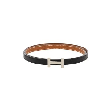 #85 HERMES 經典H釦飾雙面皮帶腰帶 / D 刻