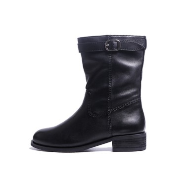 KOKKO時髦率性柔軟寬筒短靴黑色