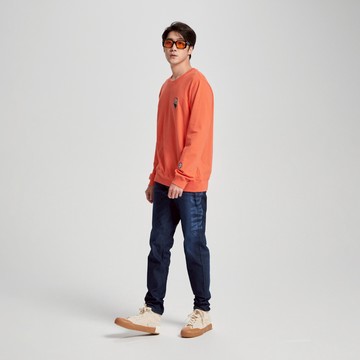 EDWIN｜JERSEYS｜男裝｜斜雷射字修身中腰丹寧錐形迦績褲