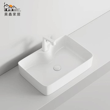 免運 台上盆 洗手盆 小戶型陶瓷盆 面盆 酒店工程大小尺寸窄長臺上盆方形洗手盆單盆陶瓷洗臉洗漱面盆家用特惠/新品特價 工廠直銷 可開立發票 5H714