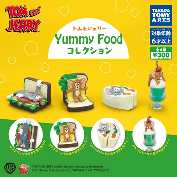 【M.M小舖】『現貨』 T-ARTS 轉蛋 扭蛋 湯姆貓與傑利鼠美食公仔 美食 公仔 貓鼠 甜點 全4款