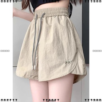 超實惠 五 【店鋪熱銷】冰絲速干闊褪短褲女夏季大碼薄款休閑五分健身瑜伽褲工裝運動短褲