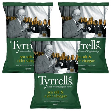 Tyrrells 泰勒思 洋芋片 海鹽蘋果醋口味  150g  3包