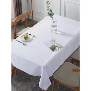 加厚純色酒店會議桌布餐廳飯店宴會白色臺布活動辦公室長方形桌布