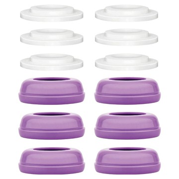 maymom 儲乳瓶瓶蓋 可重覆標記 日規寬口奶瓶適用  無奶嘴  6個