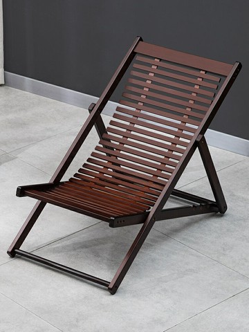 躺椅折疊午休可坐可躺靠竹睡椅子結實耐用老人專用懶人陽臺辦公室