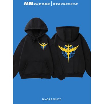 日本特攝高達變形金剛EVA恐龍戰隊機甲迷動漫男女連帽寬松衛衣潮