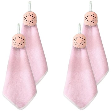 擦手巾 西瓜粉F 2入/組 柔軟吸水掛式 廚房浴室生活用品  2組