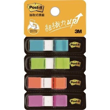 3M 繽紛4色Post-it 利貼 可再貼抽取式標籤-683-4ABX