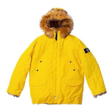 Supreme x Stone Island Formula Steel Reversible Faux Fur Parka 'Yellow Black'