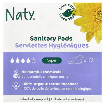 Naty, 衛生護墊，極好，12 片