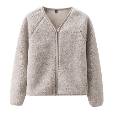 女裝 2022冬季新款 長袖保暖抓絨柔軟仿羊羔絨搖粒絨外套 439140