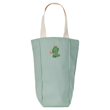 YCCT 飲料提袋高大款 棉質帆布 適用速吸杯/冰霸杯/保冰杯等  清新綠  12 x 10 x 26cm  1個