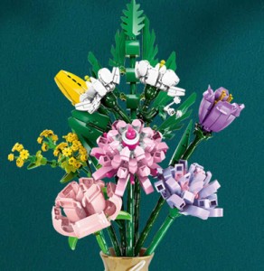 WANZPITS Building Block Flower Bouquet Set Mini Bricks Flower