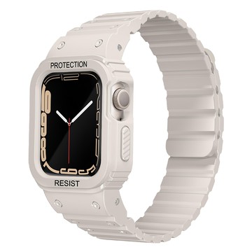 Imall 蘋果手錶一體式磁吸矽膠錶帶  1個  蘋果手錶 9/8/7/6/5/4/3/SE2/SE 38/40/41 mm  乳霜
