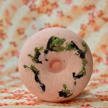 9cm 甜甜圏 甜橙精油蝶豆花牛奶草本泡澡 氣泡錠 淋浴 浸泡 足浴