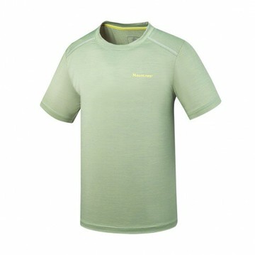 【【蘋果戶外】】山林 51P07 66 淡綠 男 膠原蛋白透氣短袖排汗衣 吸濕快乾 圓領排汗衣 春夏 Mountneer