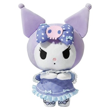 WOONUE 酷洛米Kuromi 精緻刺繡蕾絲絨毛玩偶 30cm  B款紫色酷洛米點點蝴蝶結  1個