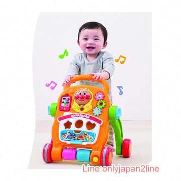 真愛日本 益智 學步 推車 玩具 Anpanman 麵包超人 玩具 益智 學步 推車 玩具 可調節 速度 學步車 螃蟹車 學步推車 車 幼兒車 4971404312302