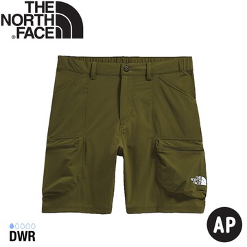 【The North Face 男 排汗短褲 AP《橄欖綠》】883Q/休閒短褲/運動短褲/戶外短褲