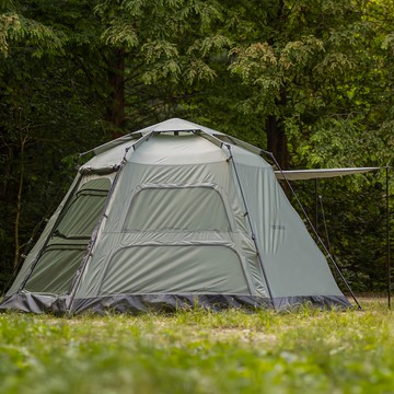 fast camp 自動8窗一鍵式帳篷  8人  卡其色