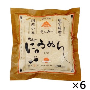 手延べにゅうめん ゆず味噌味 6食入 自家用 国産 即席 麺 素麺 長崎 島原 めんの山一