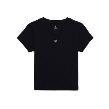 CONVERSE SORONA JERSEY TEE BLACK 短袖上衣 女 黑色-WCH663-023