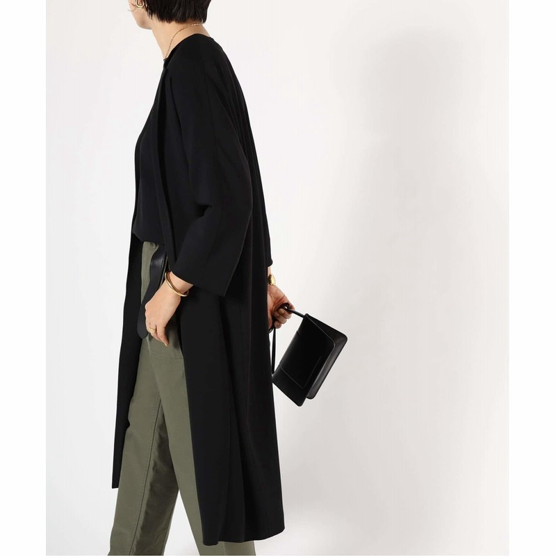 大きい割引 Deuxieme Classe EDENノーカラーコート ネイビー elfg.eu